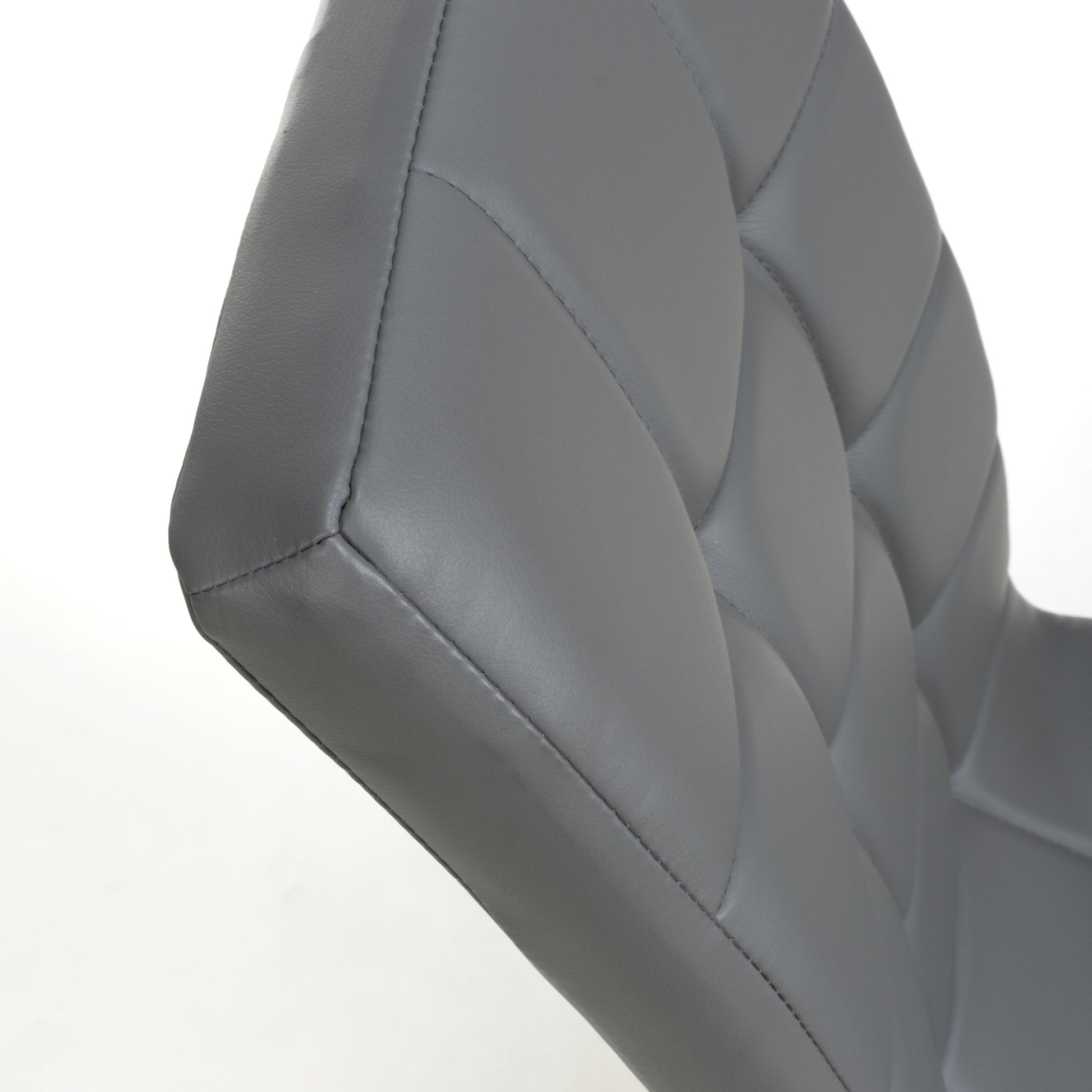 Get Jenner Leather Effect Grey Gold Dining Chair with free UK delivery