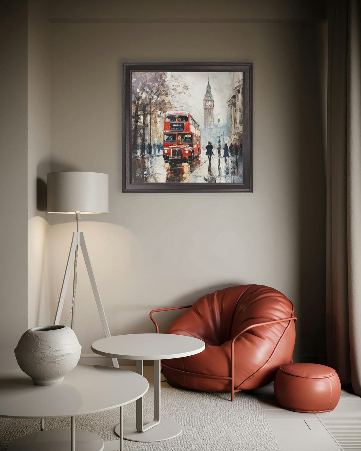 Get London Bus square frame for stylish home interiors
