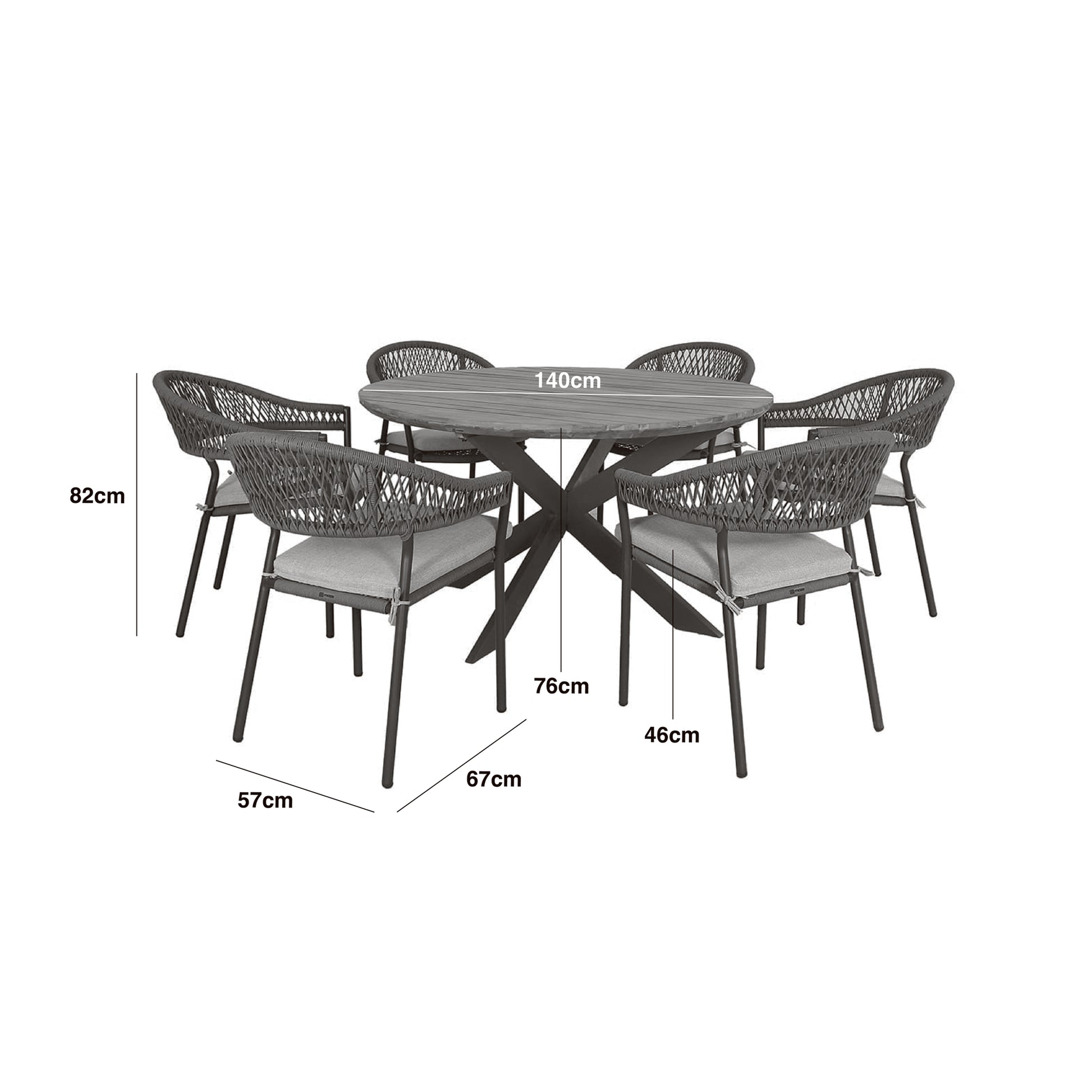 Get Maze Bali Rope Weave Dining Set with free UK delivery