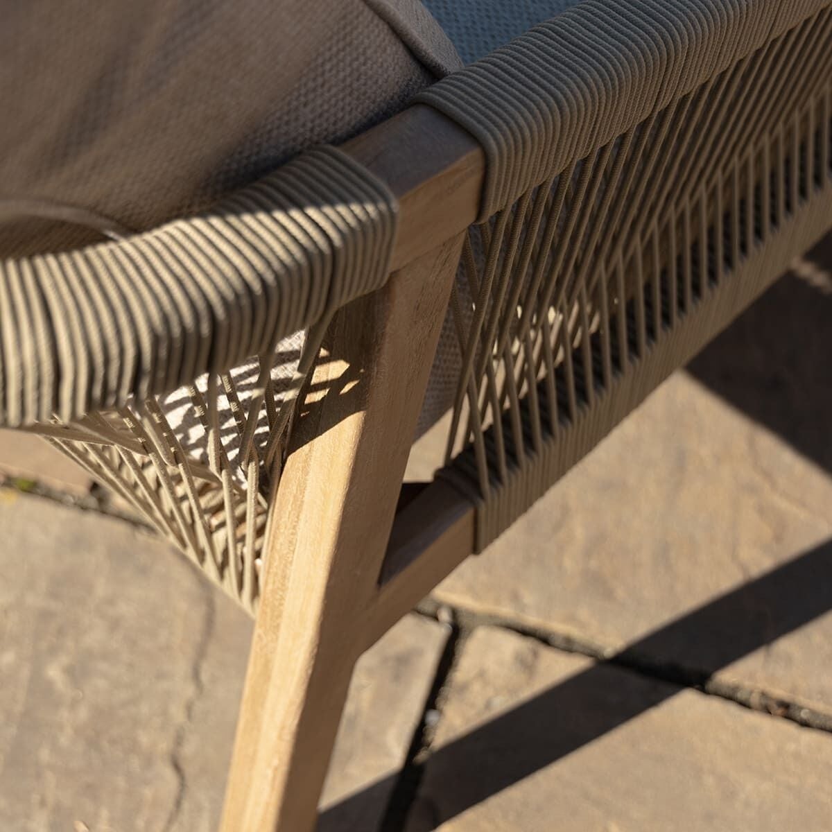 Get Maze Martinique Rope Weave Sunlounger Set free UK delivery
