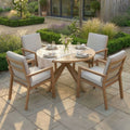 Get Maze New York 4 Seat Aluminium Dining Set with 5 year warranty
