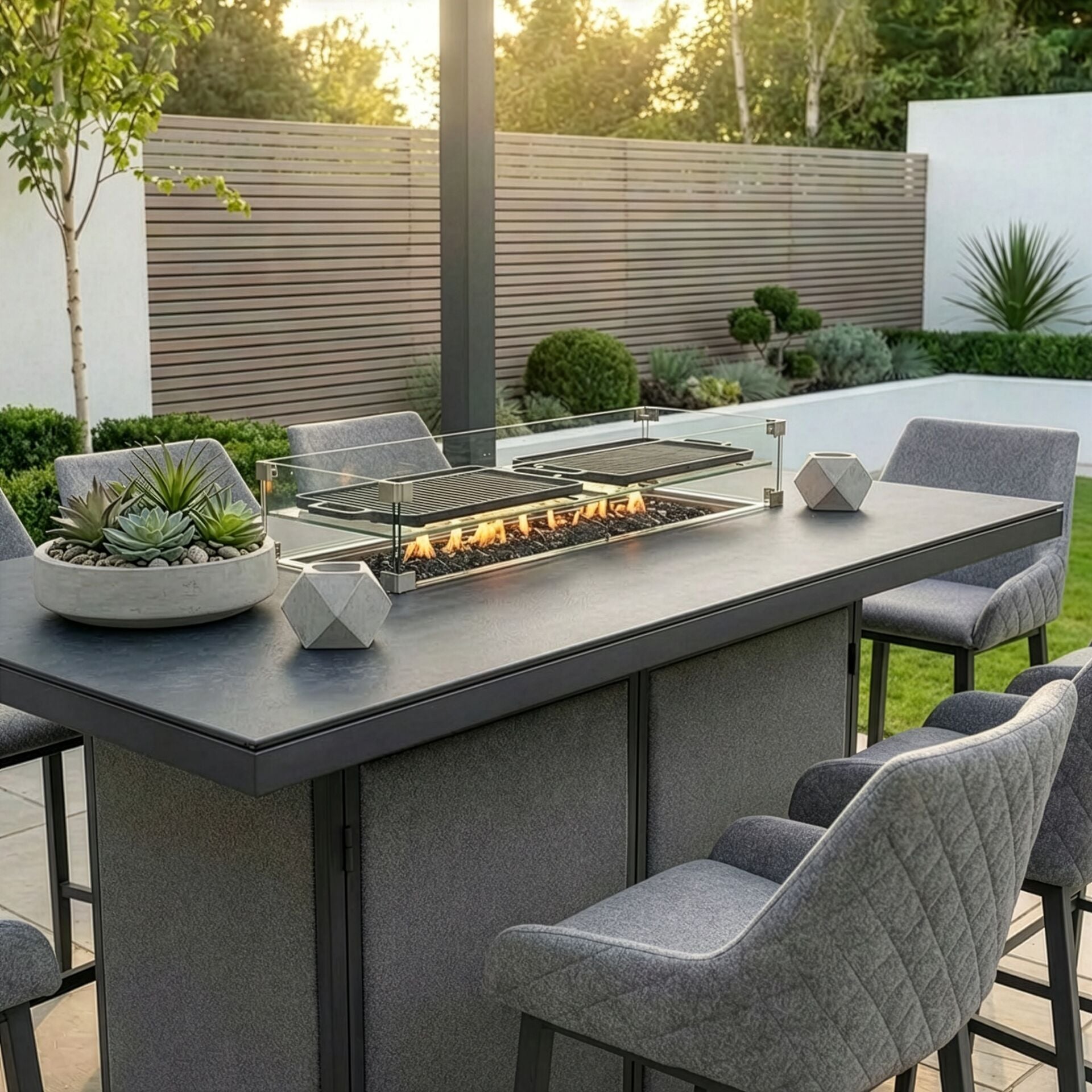 Get Maze Regal Fire Pit Bar Set with 7 year warranty included

