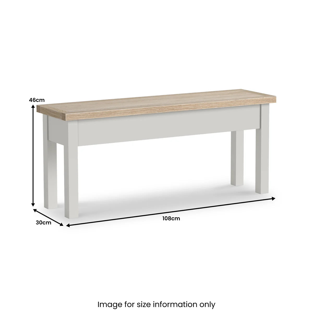 Get Modern Country Shallow Storage Bench Stone Grey