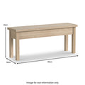 Get Modern Country Washed Oak Shallow Storage Bench