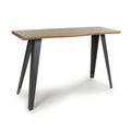 Get Nassau Natural Curved Hallway Table with Adjustable Feet - Best Price
