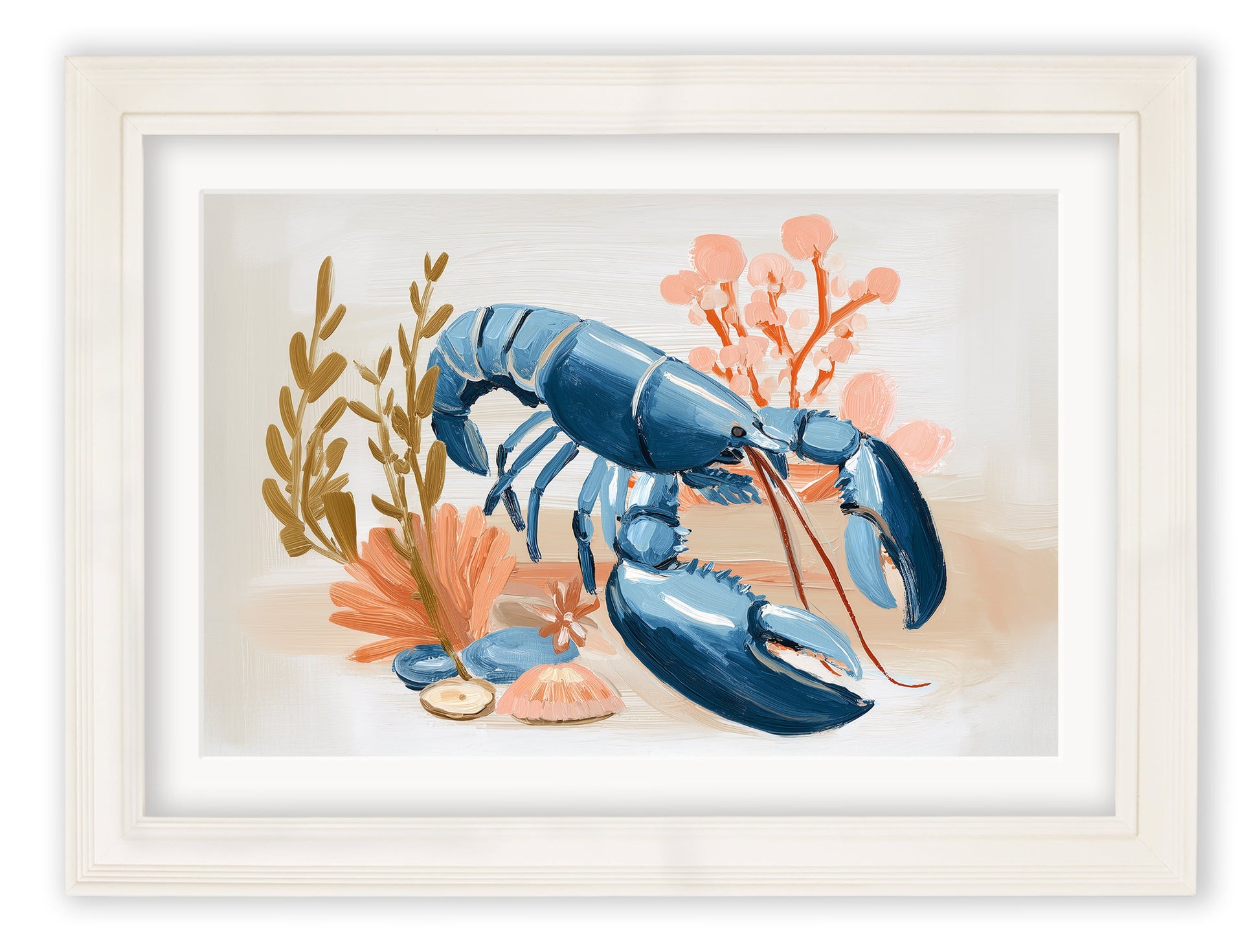 Get Pastel Shoreline Lobster and Crab prints individually or as a pair

