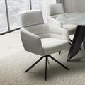 Get Polaris Corduroy White Swivel Chair with free UK delivery