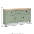 Get Salcombe Chunky Oak and Sage Large Sideboard for Modern Country Interiors