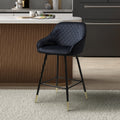 Get Savanna Brushed Velvet Black Bar Stool with free UK delivery