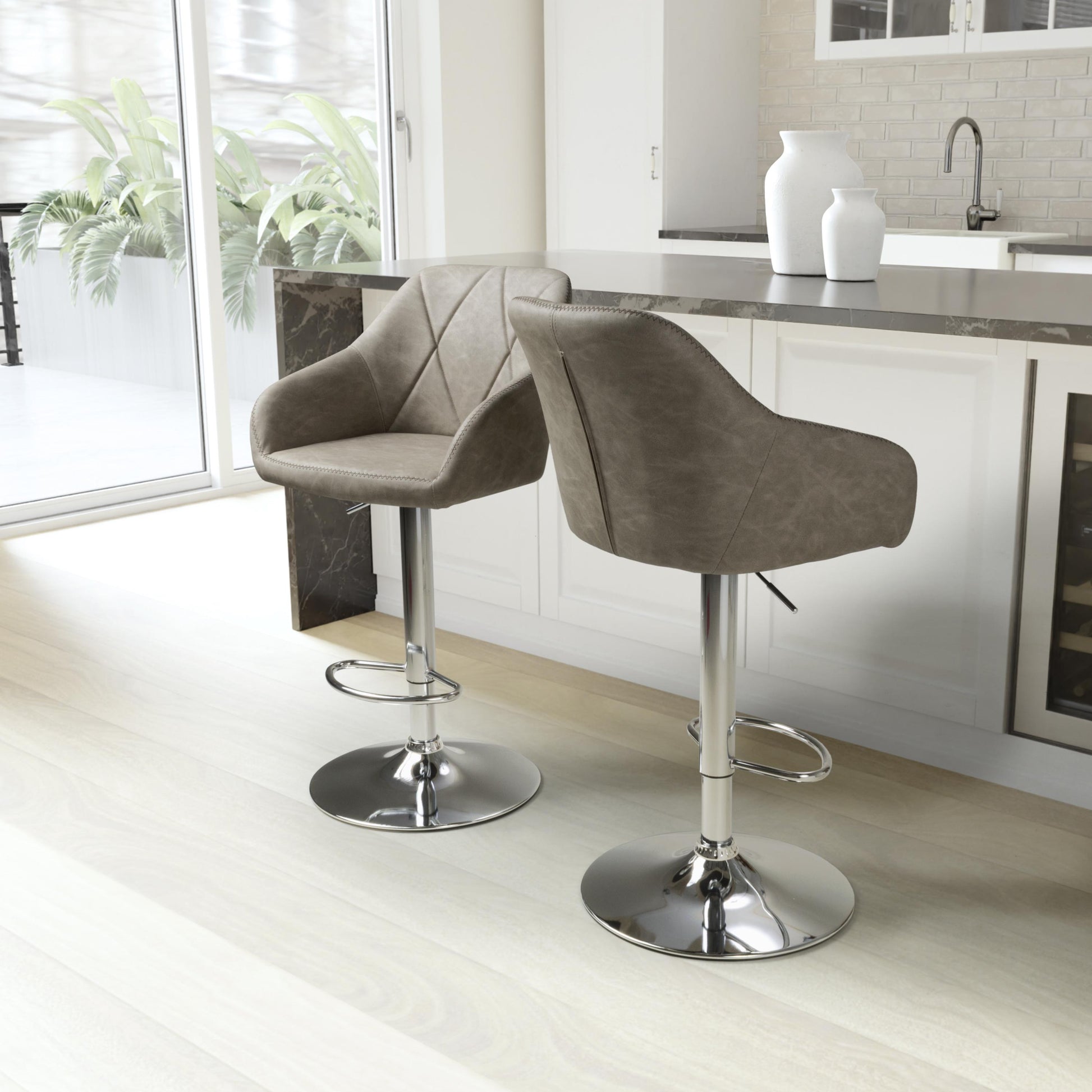 Get Serena Leather Effect Bar Stool with free UK delivery