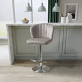 Get Sigma Brushed Velvet Mink Bar Stool with free UK delivery