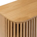 Get Soho Oak Slatted Cupboard Fully Assembled - Premium Quality