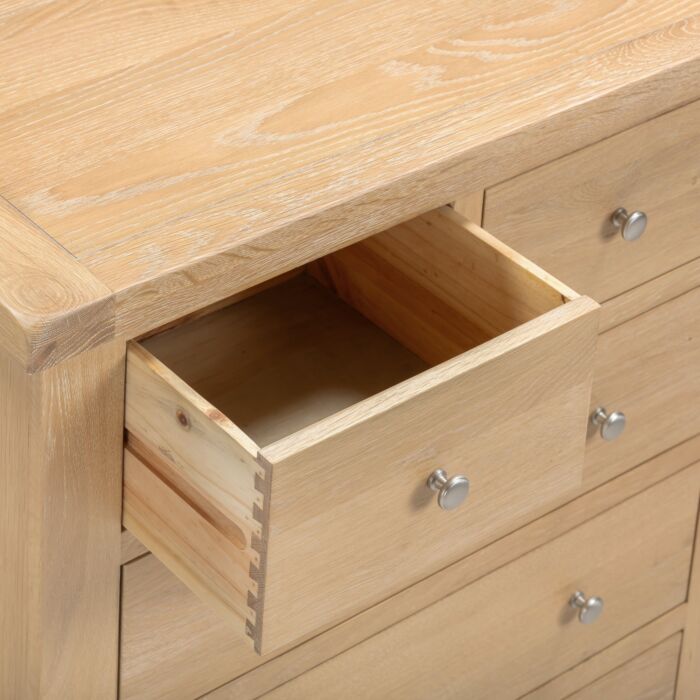 Get Windsor 3+2 Drawer Chest Natural Oak delivered free mainland UK
