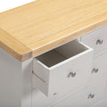 Get Windsor 3+2 Drawer Chest Pebble Grey Oak delivered free mainland UK
