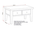 Get Windsor coffee table with open shelf