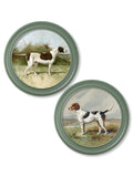 Get c.1881 Gun Dogs Round Frame Green for sale Blythe Living
