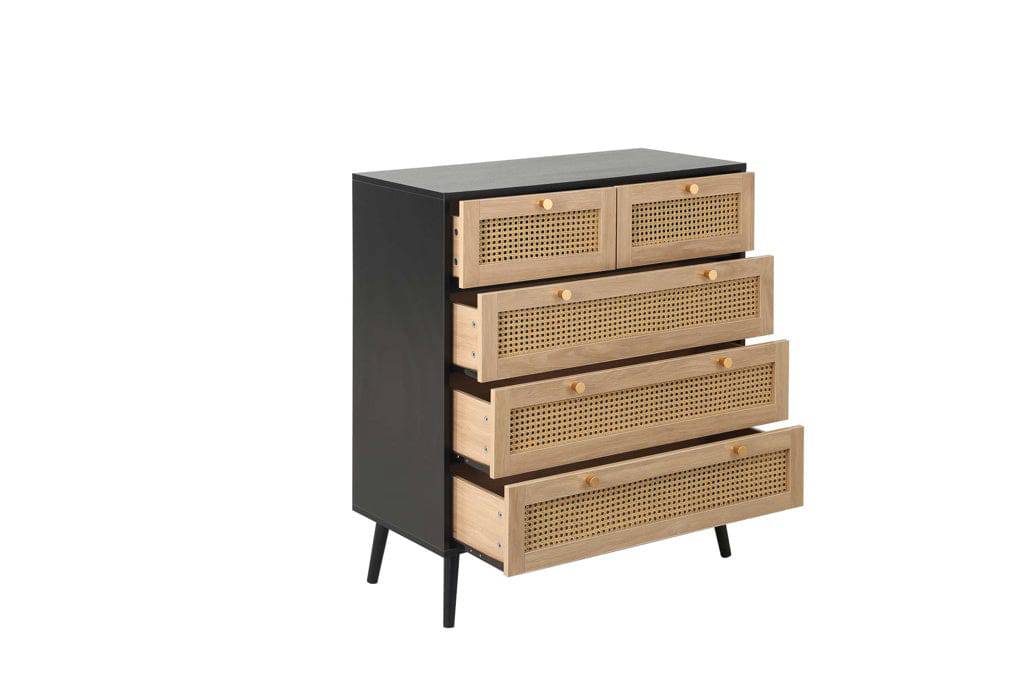 Get the Croxley 5 Drawer Rattan Chest Black for storage
