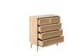 Get the Croxley rattan oak 5 drawer chest 85cm wide bedroom storage
