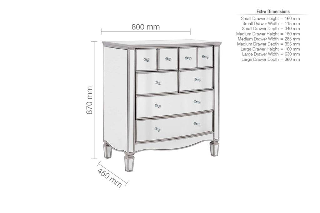 Get the Elysee Merchant Chest with velour lined drawers
