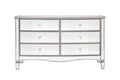 Get the Elysee mirrored 6 drawer wide chest 125cm bedroom storage
