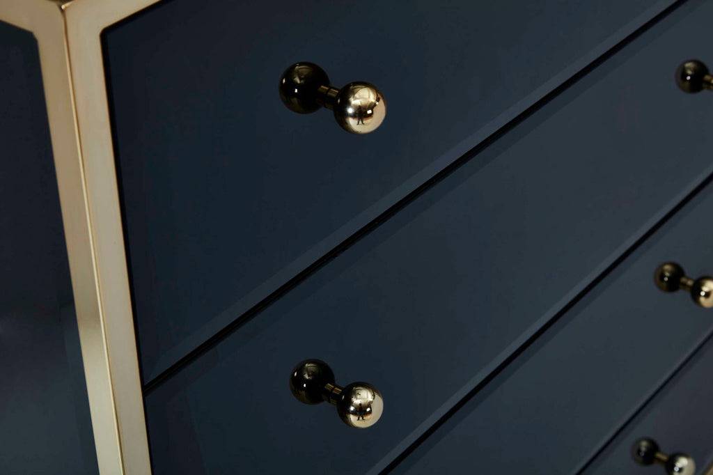 Get the Fenwick 4 Drawer Chest with luxury gold detailing
