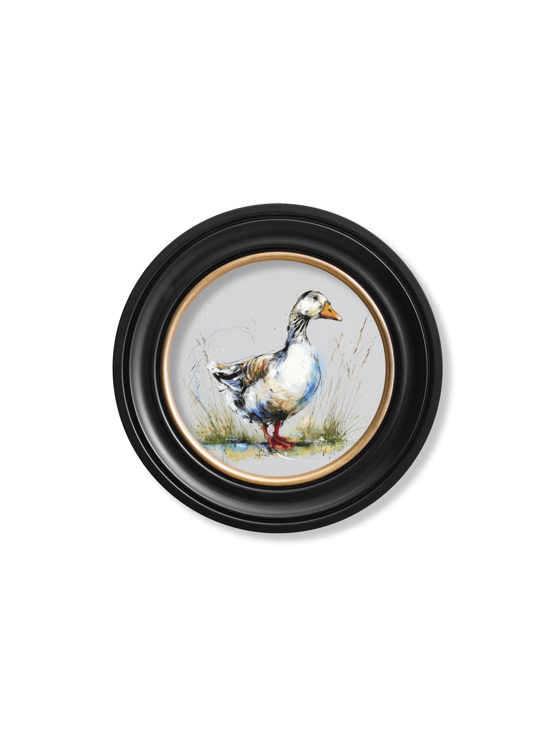 White Goose Cosy Sketch - Oxford Round Frame - Blythe Living