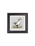 White Goose Cosy Sketch - Black Hurstwood Square Frame - Blythe Living