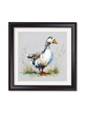 White Goose Cosy Sketch - Black Hurstwood Square Frame - Blythe Living