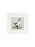 White Goose Cosy Sketch - Cream Hurstwood Square Frame - Blythe Living
