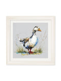 White Goose Cosy Sketch - Cream Hurstwood Square Frame - Blythe Living