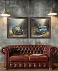 Country Track Defender Blue - Oxford Square Frame - Blythe Living