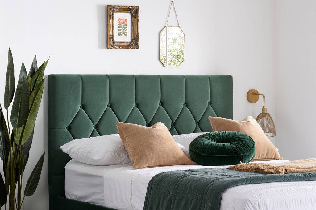 Green Fabric Bed Loxley 