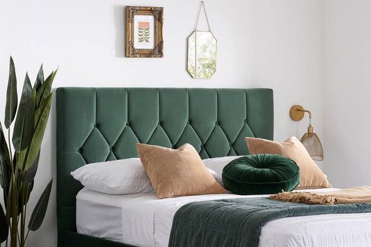 Green Fabric Bed Loxley 