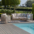 Maze - Havana Rope Weave Small Corner Sofa Set
with Rectangular Coffee Table & 2 Armchairs - Blythe Living
