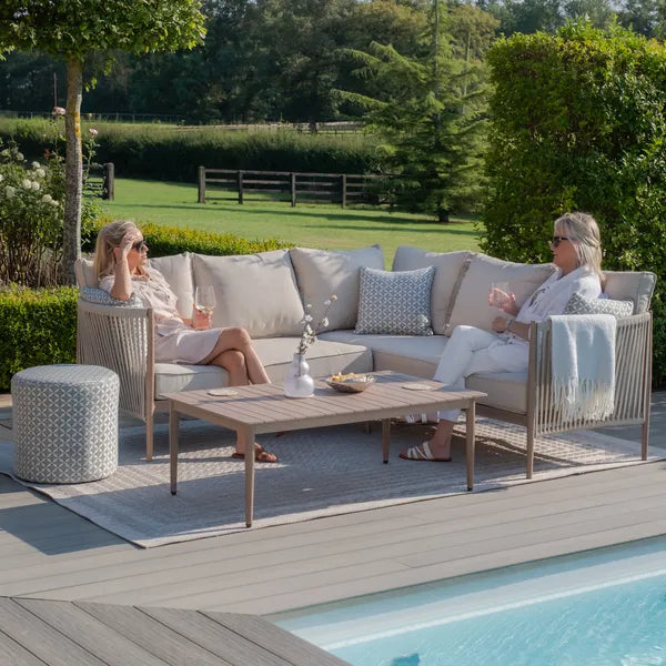Maze - Havana Rope Weave Small Corner Sofa Set
with Rectangular Coffee Table - Blythe Living