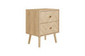 HERRINGFORD OAK 2 DRAWER BEDSIDE - Blythe Living