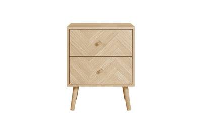 HERRINGFORD OAK 2 DRAWER BEDSIDE - Blythe Living