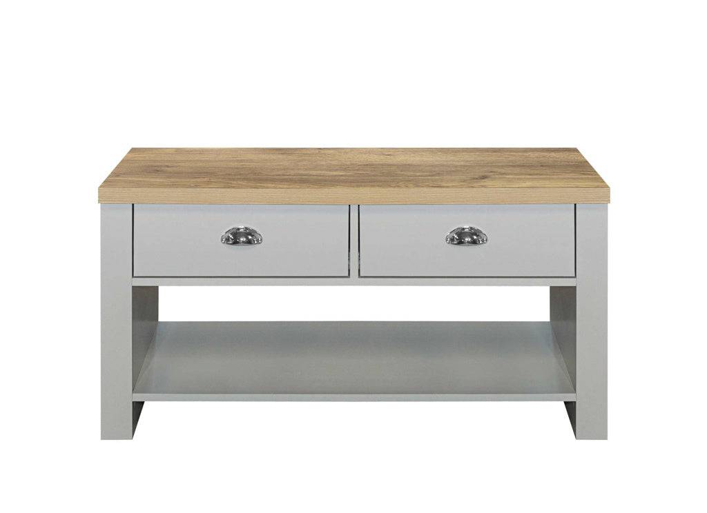 HIGHGATE 2 DRAWER COFFEE TABLE GREY