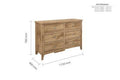 Hampstead 6 Drawer Chest Oak wide chest of drawers for sale UK
