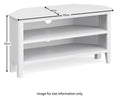 Hampstead White 95cm Corner TV Unit
