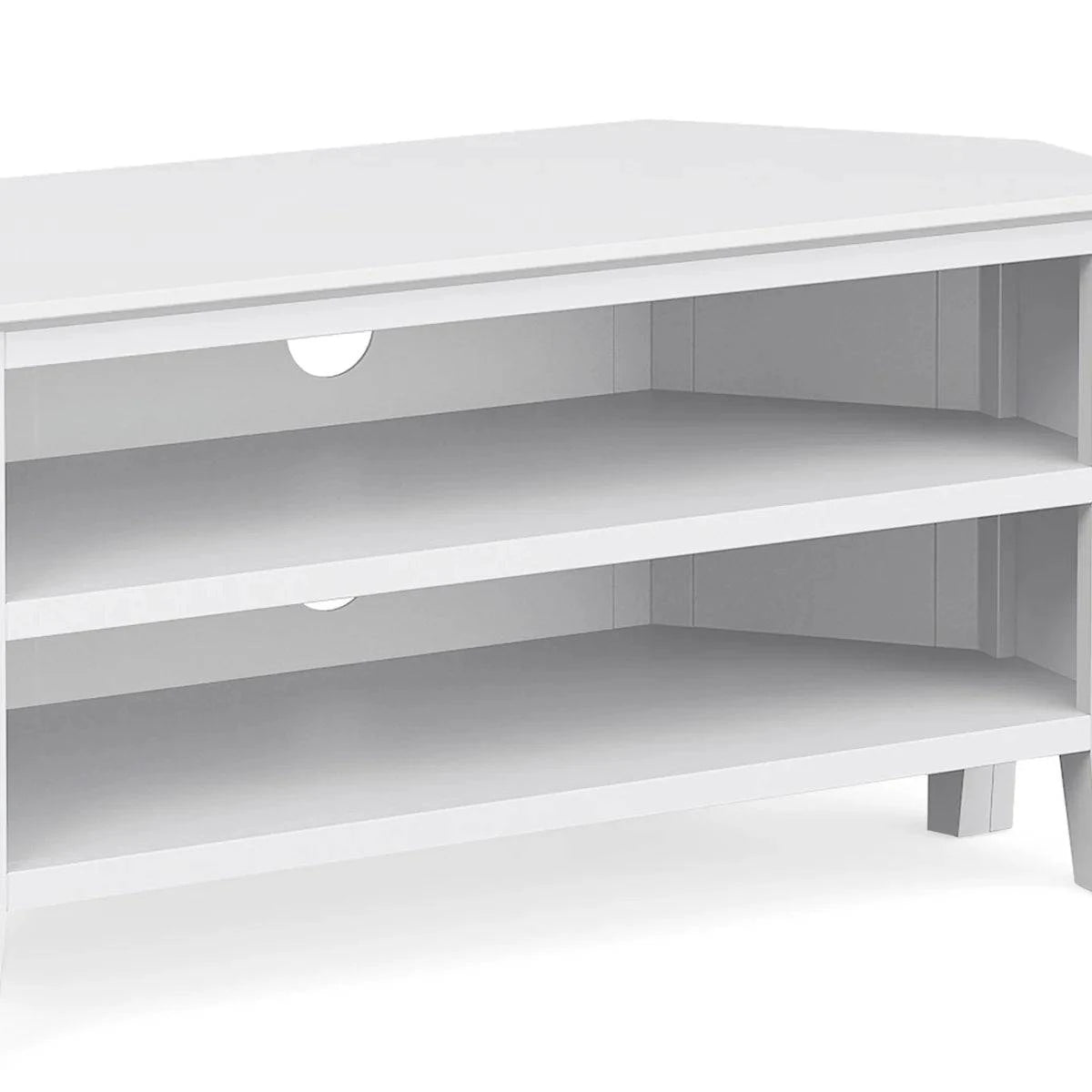  Hampstead White Corner TV Unit for Sale