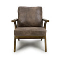 Hampton Suede Effect Brown Accent Chair 
