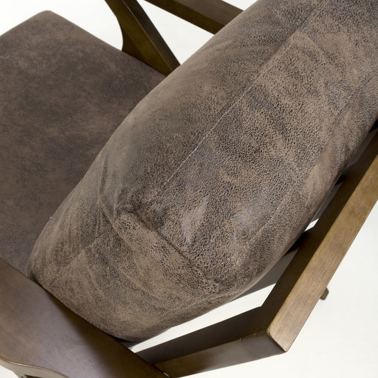 Hampton Suede Effect Brown Accent Chair Online