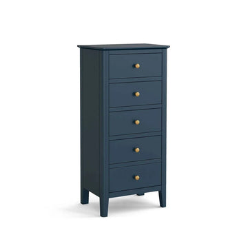 Harrogate Blue Tallboy Chest with 5 Drawers