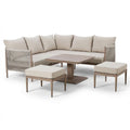 Havana Rope Weave Small Corner Dining Set buy now for a space-saving and elegant patio seating solution