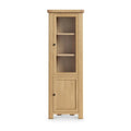 Heavy wood Normandy Oak 2 Door Corner Display Unit