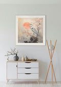 Japanese Twin Herons - Cream Hurstwood Square Frame - Blythe Living