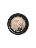 Japanese Twin Herons - Oxford Round Frame - Blythe Living