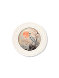 Japanese Twin Herons - Oxford Strong White Round Frame - Blythe Living