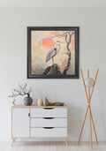 Japanese Twin Herons - Black Hurstwood Square Frame - Blythe Living
